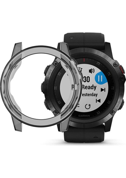 Garmin Fenix ​​5 ve 5 Plus Şeffaf Tpu Silika G Saat Kılıfı Için Uygundur (Şeffaf Turuncu) (Yurt Dışından)