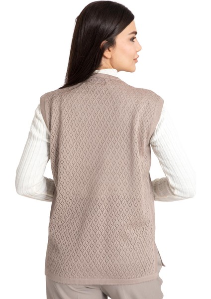 Kadın Orta Yaş ve Üzeri Merserize Cepli Düğmeli Rolax Anne Yelek 745 fırsatları