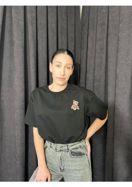 Ayıcıklı Oversize Tişört