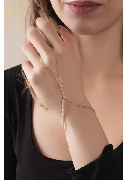 925 Ayar Gümüş, Gold Kaplamalı Su Yolu Şahmeran