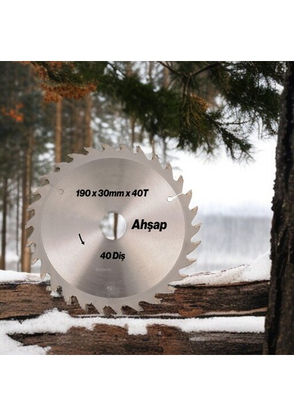 Ahşap Mdf Mobilya Tahta Sunta Dolap Kesme Testeresi Metal Elmas Daire Testere Bıçağı 190 mm 40 Diş