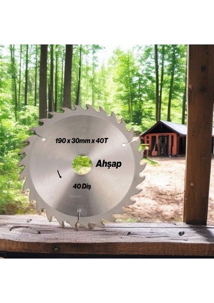 Ahşap Mdf Mobilya Tahta Sunta Dolap Kesme Testeresi Metal Elmas Daire Testere Bıçağı 190 mm 40 Diş
