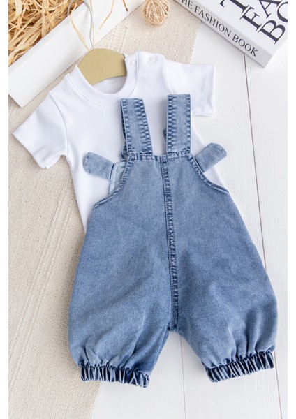 Fiğürlü Yazlık 2'li Erkek Bebek Salopet Tulum modelleri