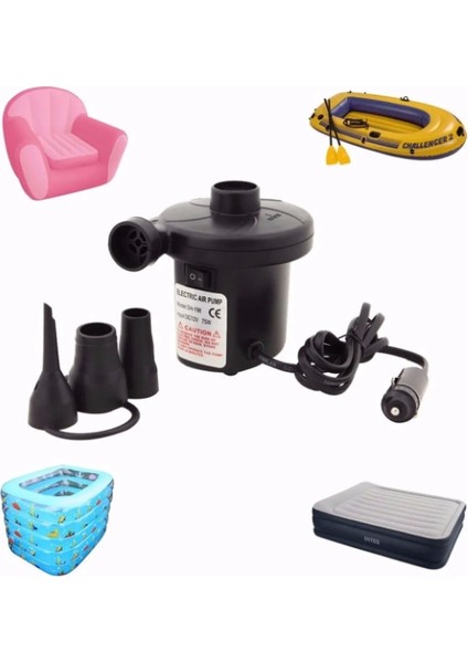 12V Çakmaklık Girişli Havuz Bot Şişme Yatak Şişirme Pompası - MCT4991-7138