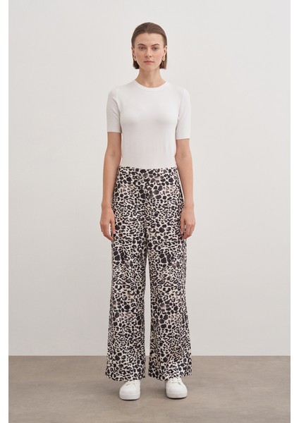 Leopar Desenli Pantolon