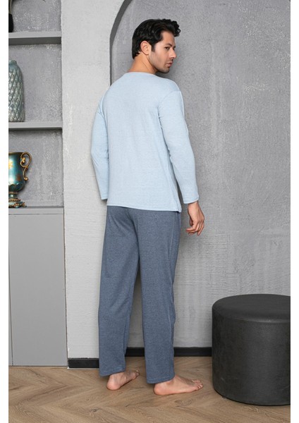 Yuvarlak Yaka %100 Pamuk Regular Kalıp Erkek Pijama Takımı 983 fiyatları