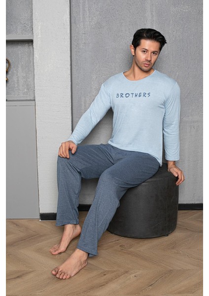 Yuvarlak Yaka %100 Pamuk Regular Kalıp Erkek Pijama Takımı 983 modelleri