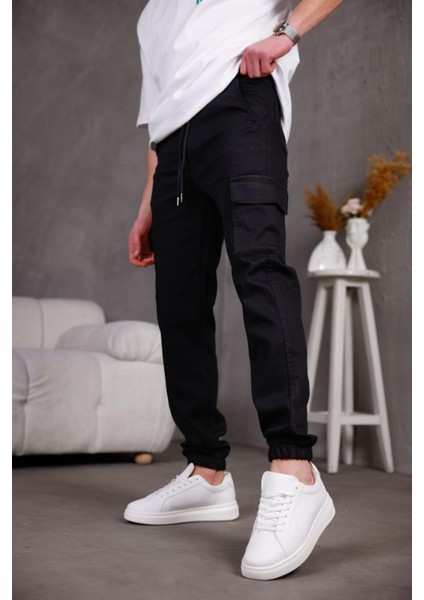 Hend Jogg Paçası ve Beli Lastikli Slim Fit Likralı Keten Kargo Pantolon fiyatları