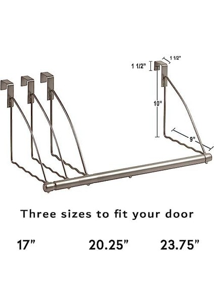 Storage Hold N Over The Door Closet Valet- Over The Door Clothes Organizer Raf ve Kapı Askısı Giyim Veya Havlu, Ev ve Yurt Odası Depolama ve Organizasyon İçin