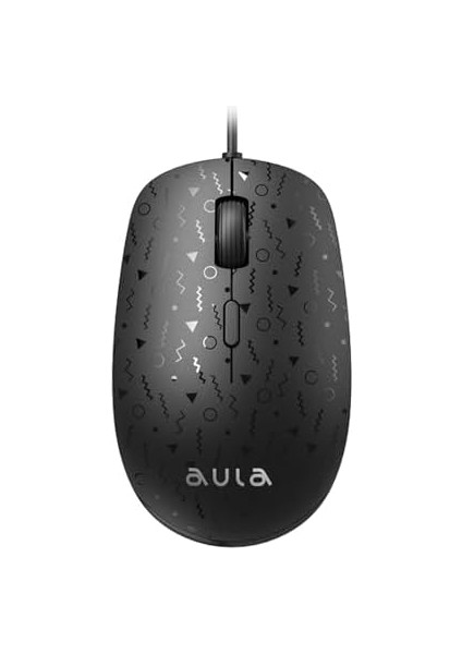 AM106 1000-1600-2000 Dpı USB Kablolu Optik Mouse, Siyah