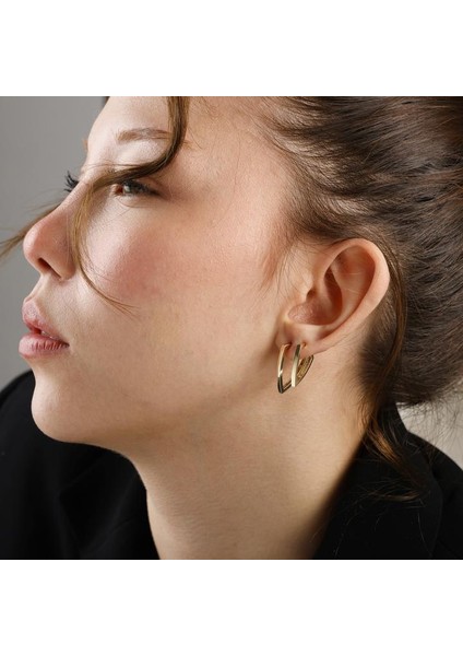 Siora Üçgen Taşsız 14 Ayar Altın Küpe | S fiyatları