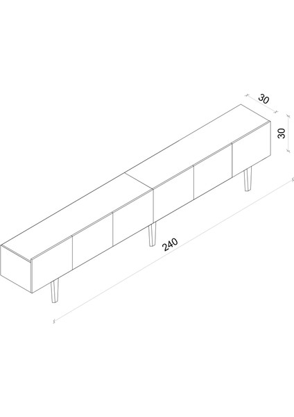 Capella Mdf 6 Kapaklı Duvara Monte (120 cm x 2 Adet) 240 cm Tv Ünitesi indirimleri