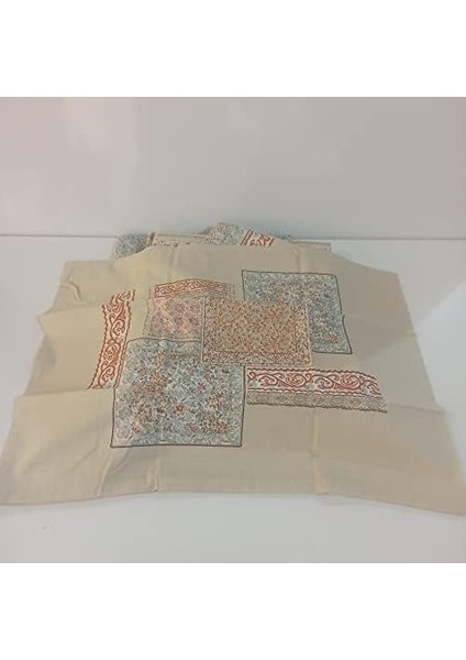 Agate Etnik DESENLI%100 Pamuk Nevresim Takımı, Kiremit, Tek Kişilik