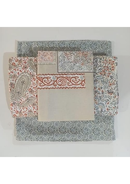 Agate Etnik DESENLI%100 Pamuk Nevresim Takımı, Kiremit, Tek Kişilik
