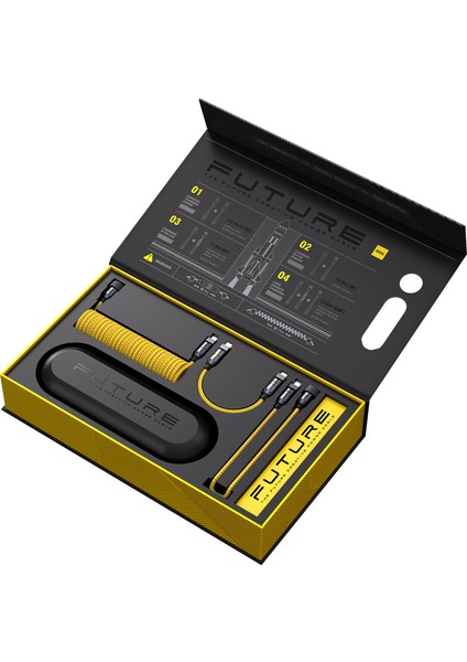 Creative Type-C to Type-C+Lightning 240W Uzayabilen 2,6m Süper Hızlı Şarj Kablo Seti