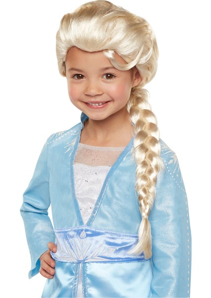 Platin Altın Dore Renk Karlar Ülkesi Elsa Frozen Peruğu Çocuk Boy