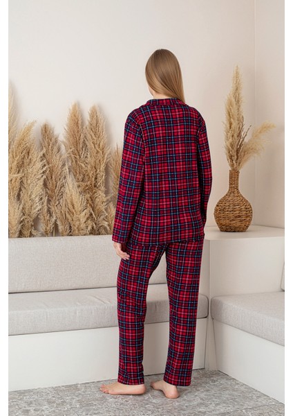 Uzun Kollu Milan Gömlek Pijama Takımı- Soft Seri