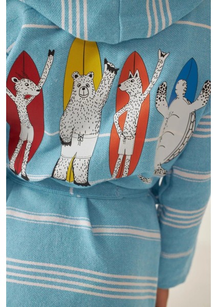 Surf Erkek Çocuk Peştemal Bornoz