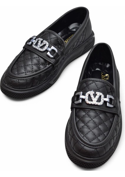 399 Rahat Taban Günlük Kadın Ayakkabı Kadın Laofer Ayakkabı Baklava Desenli modelleri