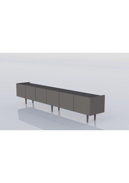 Mdf 6 Kapaklı Ahşap Ayaklı (120 cm x 2 Adet) 240 cm Tv Ünitesi modelleri