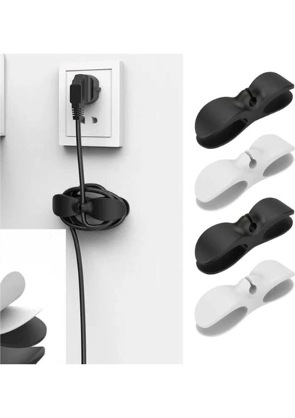Yapışkanlı Airfiyer Kablo Sabitleyici Düzenleyici Çok Amaçlı Kablo Toparlayıcı Aparat Siyah 4 Adet fiyatları