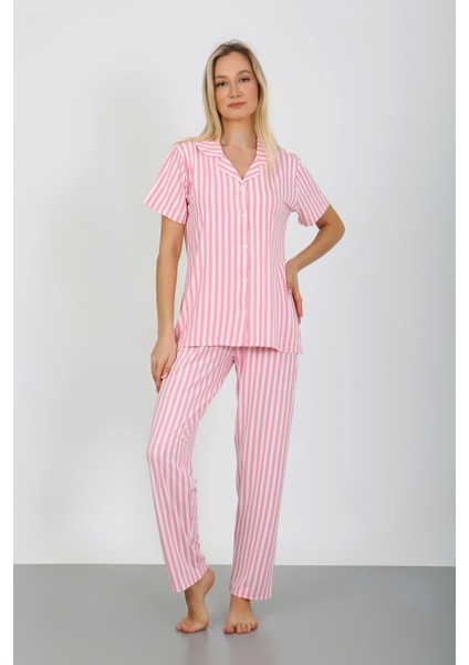 Kısa Kollu Milan Gömlek Pijama Takımı- Genç Anne Serisi