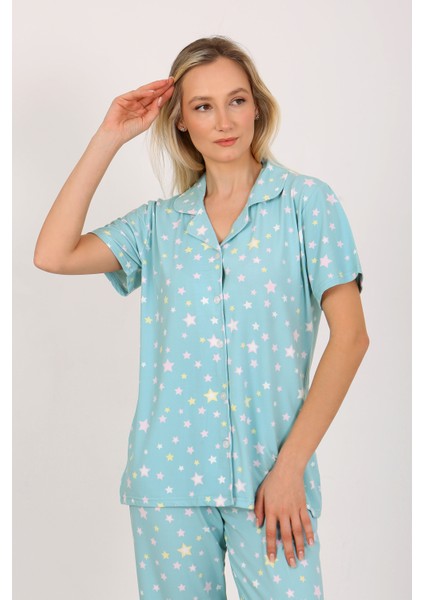 Kısa Kollu Milan Gömlek Pijama Takımı- Genç Anne Serisi modelleri