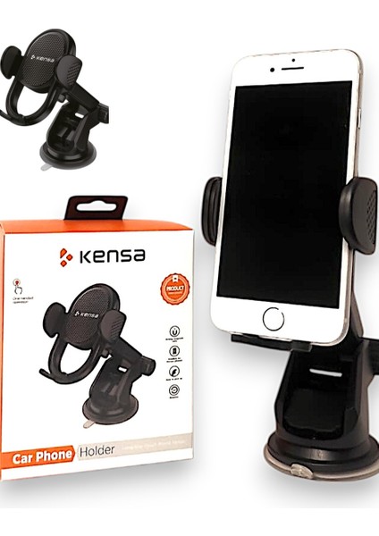 Leasertech Araç Içi Telefon Tutucu Vantuzlu Araba Telefon Tutucu Torpido Cama Uygun Her Telefona Uyumlu Telefon Tutucu LS-115 Siyah fırsatları