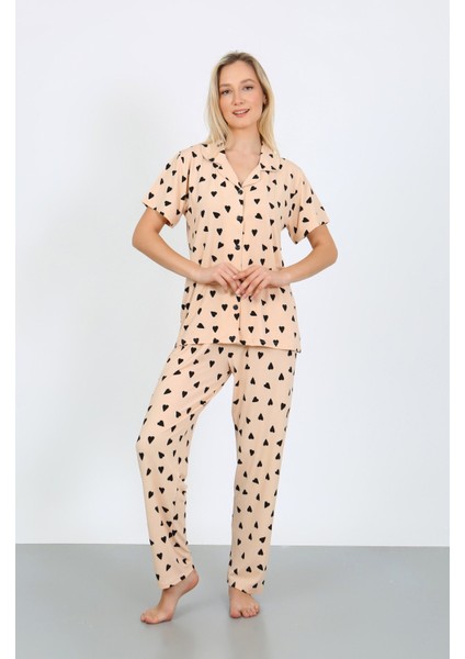 Kısa Kollu Milan Gömlek Pijama Takımı- Genç Anne Serisi fiyatları