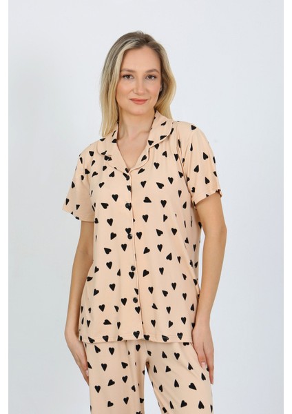 Kısa Kollu Milan Gömlek Pijama Takımı- Genç Anne Serisi fırsatları