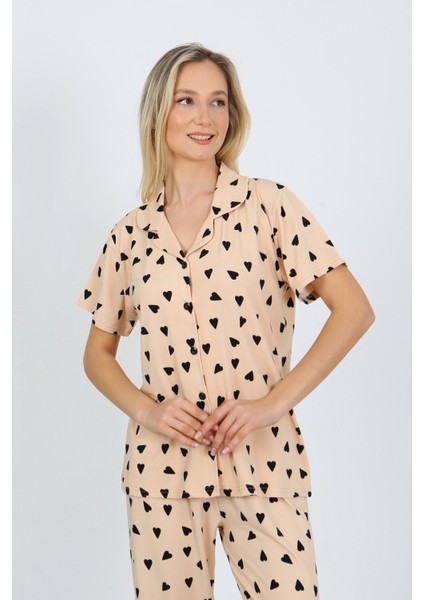 Kısa Kollu Milan Gömlek Pijama Takımı- Genç Anne Serisi indirimleri