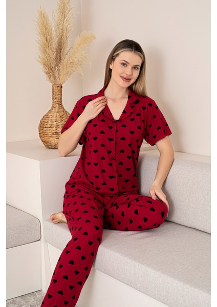 Kısa Kollu Milan Gömlek Pijama Takımı- Genç Anne Serisi modelleri