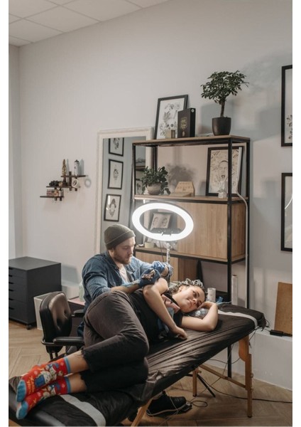 18 Inç Ring Light Youtuber Makyaj Güzellik 5500K 48W Kuaför Kit Çantalı ve Kumandalı indirimleri