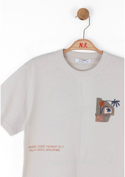 08-14 Yaş Erkek Çocuk Krem-Kiremit Şortlu Takım - Kiremit modelleri