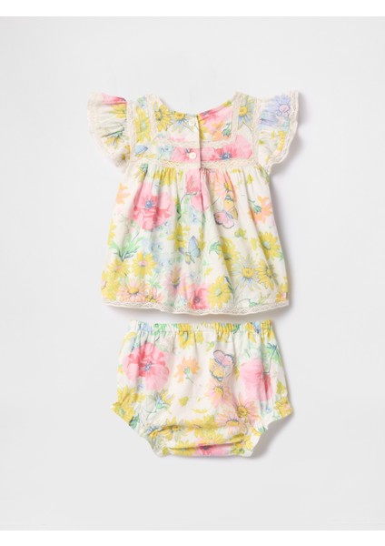 Bebek Çok Renkli Fırfırlı Outfit Set