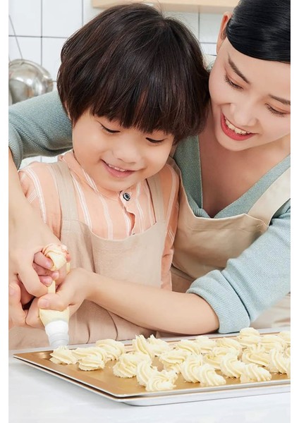 Krema Sıkma Torbası Seti 10 Parça Çelik Pasta Krema Torbası Kek Süsleme Kurabiye Muffin Kalıbı Tart