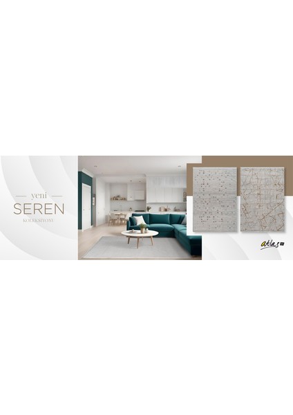 Seren NF06A Krem Vizon Akrilik Silinebilir Yumuşak Leke Tutmaz Halı