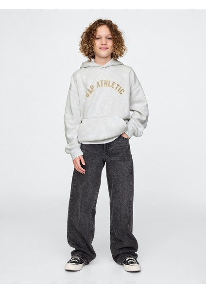 Erkek Çocuk Gri Vintage Soft Gap Logo Sweatshirt