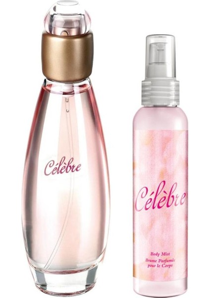 Celebre Kadın EDT Parfüm ve Vücut Spreyi Seti - Çiçeksi ve Meyveli Aroma, 50 ml + 100 ml Özel Hediye Paketi fiyatları