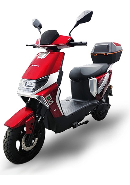 Eros 6 Akülü Elektrikli Motosiklet - Kırmızı
