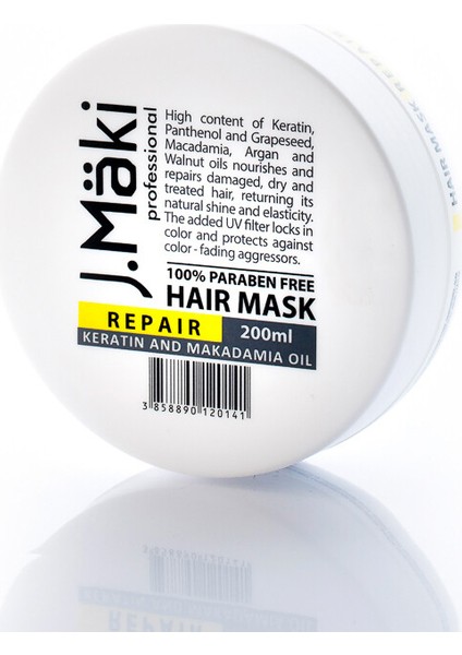 J.Maki Professional Onarıcı Saç Bakım Maskesi