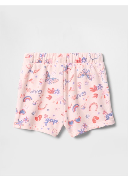 Kız Bebek Pembe Gap Logo Havlu Kumaş Pull-On Şort modelleri