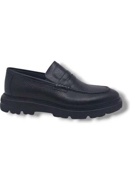 253-2230 Erkek Siyah Hakiki Deri Loafer Ayakkabı