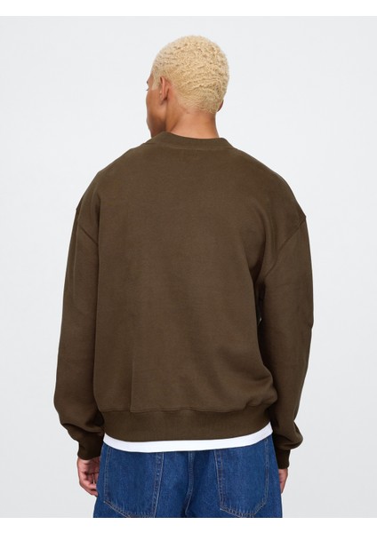 Erkek Kahverengi Gap Logo Vintage Soft Fleece Sweatshirt indirimleri