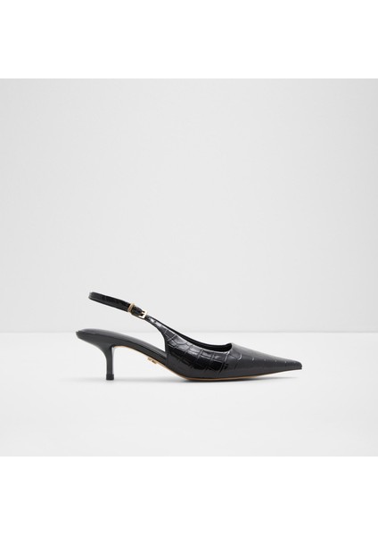 Josıta Ayakkabı Orta Boy Topuklu - Siyah