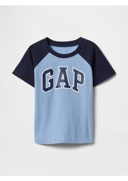 Erkek Bebek Mavi Gap Logo T-Shirt