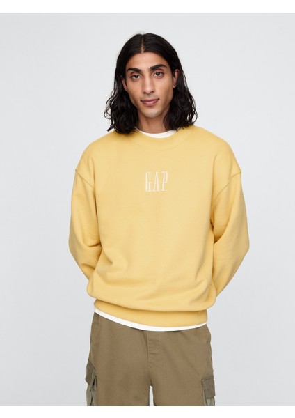 Erkek Sarı Gap Logo Vintage Soft Fleece Sweatshirt