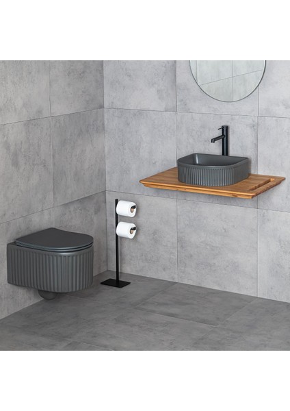 Tezgah Üstü Lavabo (Mat Füme)