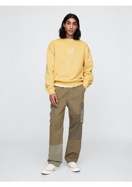 Erkek Sarı Gap Logo Vintage Soft Fleece Sweatshirt