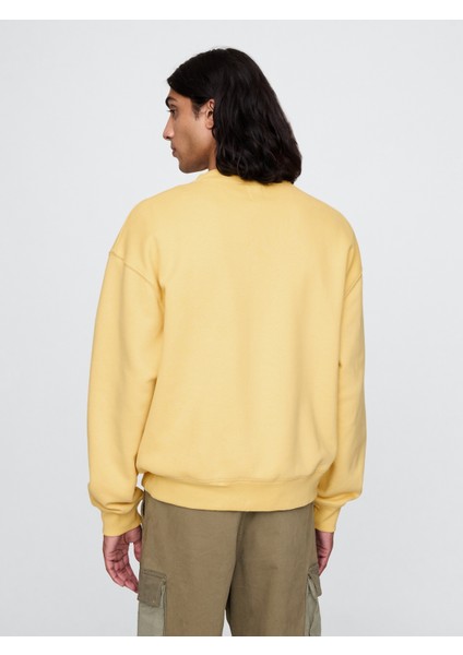 Erkek Sarı Gap Logo Vintage Soft Fleece Sweatshirt